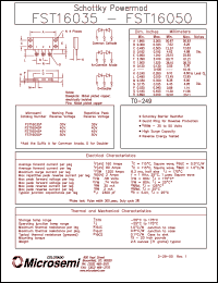 datasheet for FST16050 by Microsemi Corporation