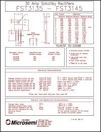 datasheet for FST3135 by Microsemi Corporation