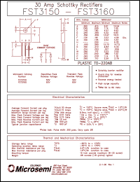 datasheet for FST3160 by Microsemi Corporation