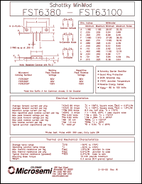 datasheet for FST6380 by Microsemi Corporation
