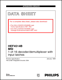 datasheet for HEF4514BD by Philips Semiconductors