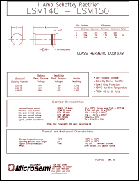 datasheet for LSM140MELF by Microsemi Corporation