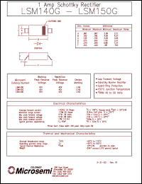 datasheet for LSM140G by Microsemi Corporation