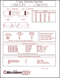 datasheet for LSM340J by Microsemi Corporation