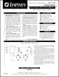 datasheet for LXM1610-01 by Microsemi Corporation