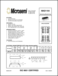 datasheet for MAD1104 by Microsemi Corporation