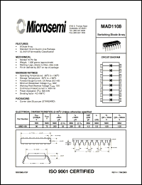 datasheet for MAD1108 by Microsemi Corporation