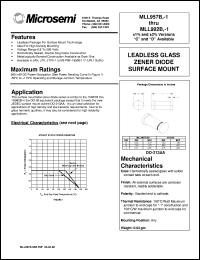 datasheet for MLL962B-1 by Microsemi Corporation