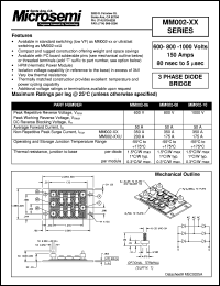 datasheet for MM002-06U by Microsemi Corporation