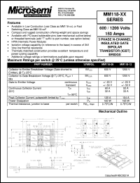 datasheet for MM118-06 by Microsemi Corporation