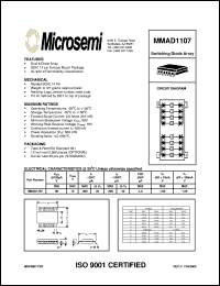 datasheet for MMAD1107 by Microsemi Corporation