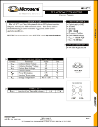 datasheet for MS1077 by Microsemi Corporation