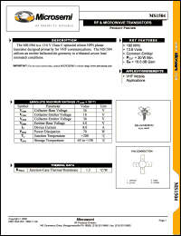 datasheet for MS1504 by Microsemi Corporation