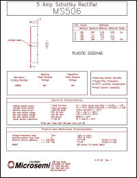 datasheet for MS506 by Microsemi Corporation