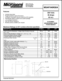 datasheet for MSAFX40N30A by Microsemi Corporation