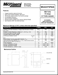 datasheet for MSAGX75F60A by Microsemi Corporation