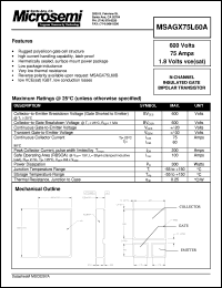 datasheet for MSAGX75L60A by Microsemi Corporation