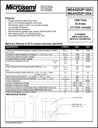 datasheet for MSAGZ52F120A by Microsemi Corporation