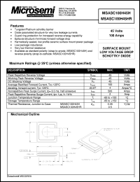 datasheet for MSASC100H45H by Microsemi Corporation