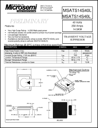 datasheet for MSATS14S40L by Microsemi Corporation