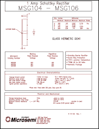 datasheet for MSG104 by Microsemi Corporation