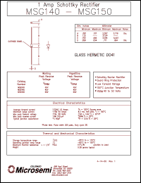 datasheet for MSG140 by Microsemi Corporation