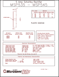 datasheet for MSP535 by Microsemi Corporation