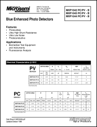 datasheet for MXP1042PC-BL by Microsemi Corporation