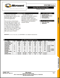 datasheet for MXP3001 by Microsemi Corporation