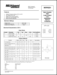 datasheet for MXP6501 by Microsemi Corporation