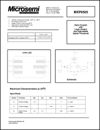 datasheet for MXP6505 by Microsemi Corporation