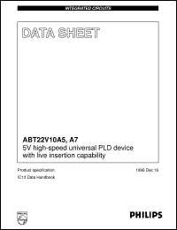 datasheet for ABT22V10A/BLA by Philips Semiconductors
