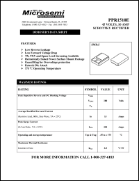 datasheet for PPR1510E by Microsemi Corporation