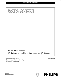 datasheet for 74ALVCH16600DGG by Philips Semiconductors