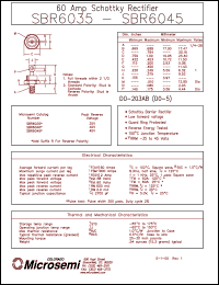 datasheet for SBR6035 by Microsemi Corporation