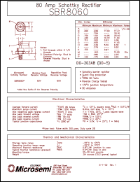 datasheet for SBR8060 by Microsemi Corporation