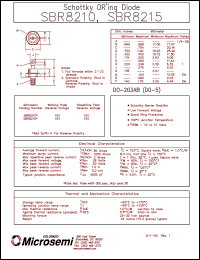 datasheet for SBR8210 by Microsemi Corporation