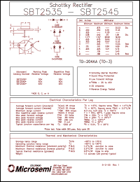 datasheet for SBT2535 by Microsemi Corporation