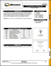 datasheet for SD1018-06 by Microsemi Corporation