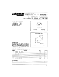 datasheet for SD1272-02 by Microsemi Corporation