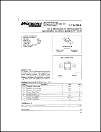 datasheet for SD1400-02 by Microsemi Corporation