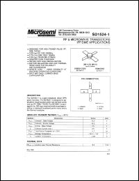 datasheet for SD1524-01 by Microsemi Corporation