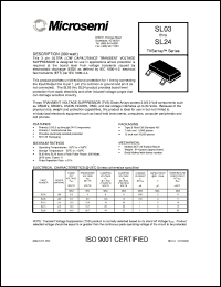 datasheet for SL03 by Microsemi Corporation