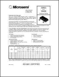 datasheet for SM03 by Microsemi Corporation