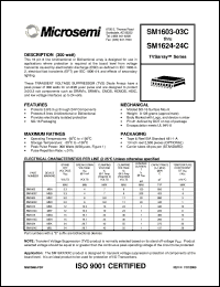 datasheet for SM1603C by Microsemi Corporation