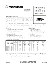 datasheet for SM16LC03C-6 by Microsemi Corporation