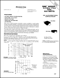 datasheet for SMBG100A by Microsemi Corporation