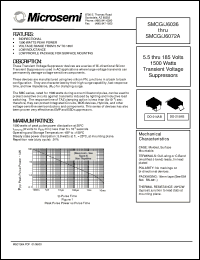 datasheet for SMCG6036A by Microsemi Corporation