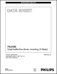 datasheet for 74LV240D by Philips Semiconductors