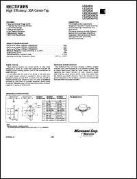 datasheet for UES2606 by Microsemi Corporation